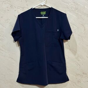 Ave Navy Blue Scrub Top size Medium